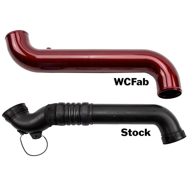 Wehrli 11-16 GM Duramax LML Passenger Side 3.5in Intercooler Pipe - Fine Texture Black