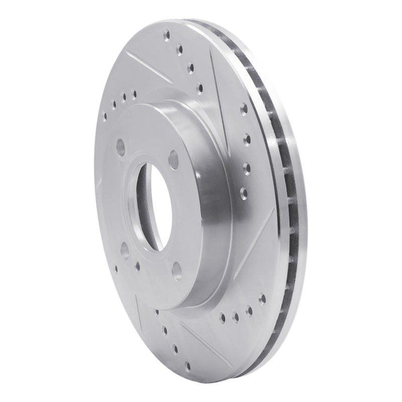 R1 11-19 Ford Fiesta (USA/Canada) Front Right Drilled & Slotted Silver Brake Rotor