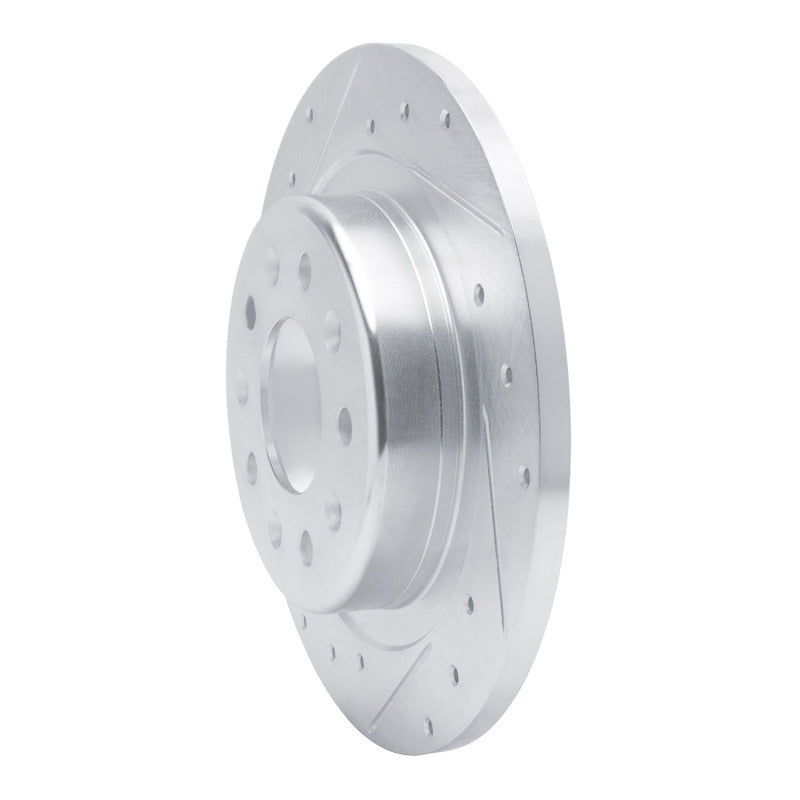 R1 16-25 Buick LaCrosse Rear Left Drilled & Slotted Silver Brake Rotor