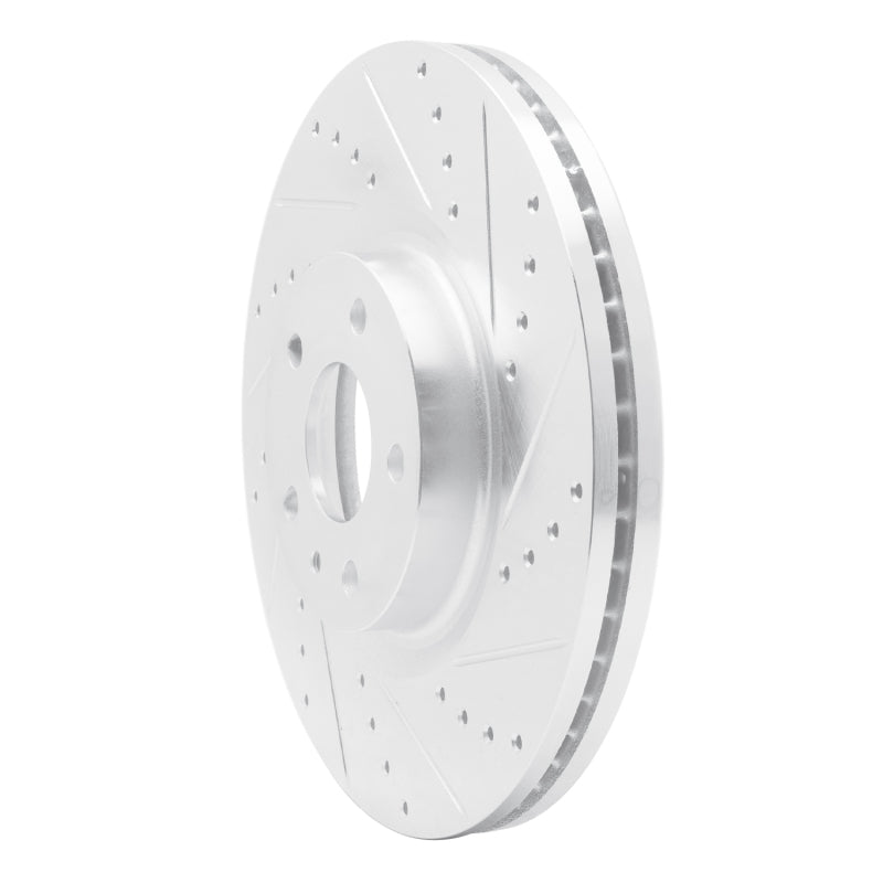 R1 13-20 Ford Fusion Front Right Drilled & Slotted Silver Brake Rotor