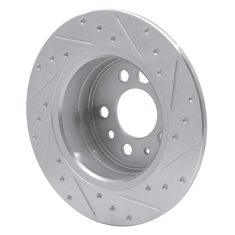 DFC 74-95 Volvo 740/745 Series Rear Left Drilled & Slotted Silver Brake Rotor