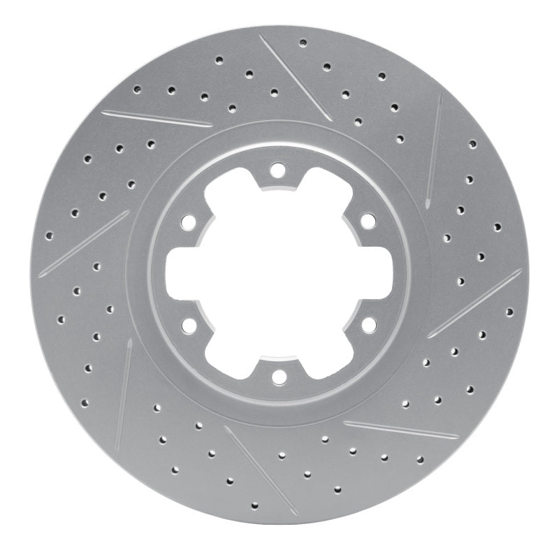 R1 98-04 Infiniti QX4 Front Right Drilled & Slotted Geo-Carbon Rotor