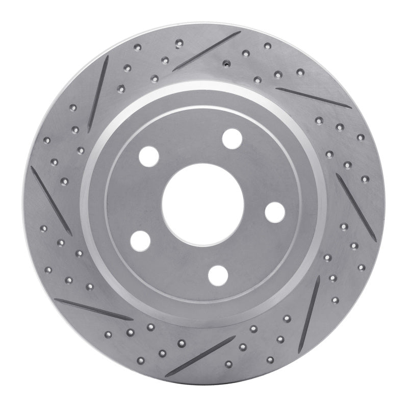 R1 11-22 Dodge Durango Rear Left Drilled & Slotted Geo-Carbon Rotor