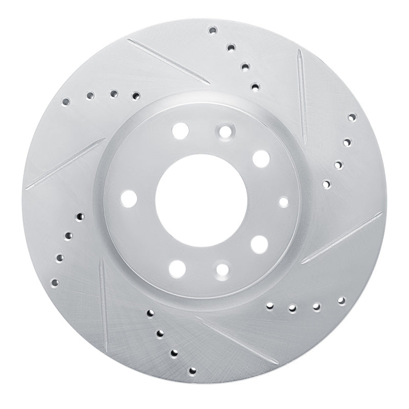 DFC 07-12 Mazda CX-7 Front Right Drilled & Slotted Silver Brake Rotor