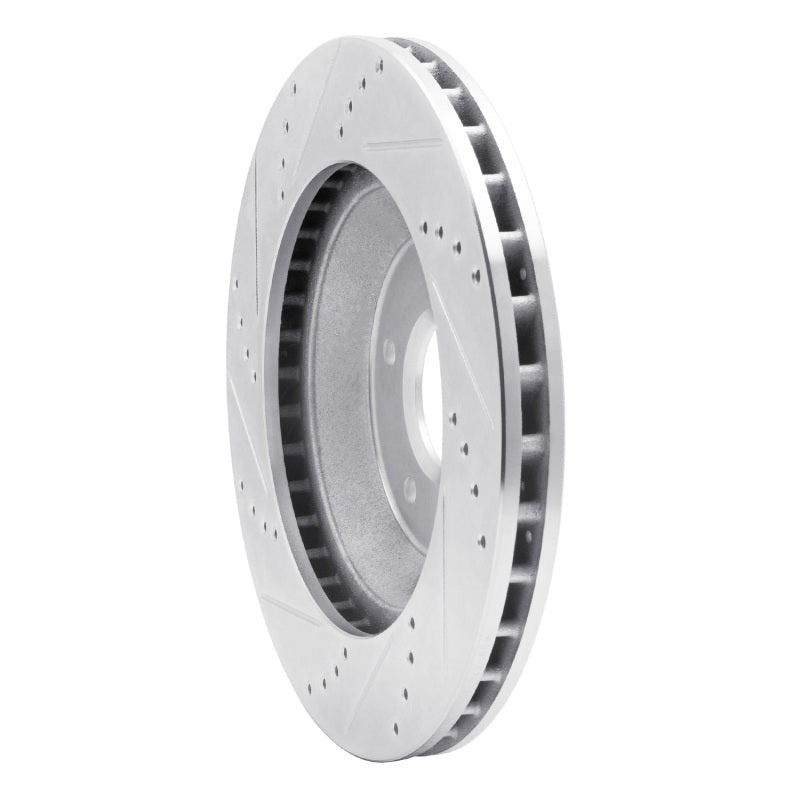 R1 88-96 Chevrolet Corvette Left Front Drilled & Slotted Silver Brake Rotor