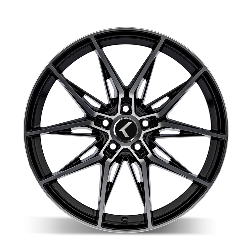 Kraze KR196 Evolve 19x8.5 / 5x120 BP / 30mm Offset / 72.56mm Hub Gloss Black Machined Wheel