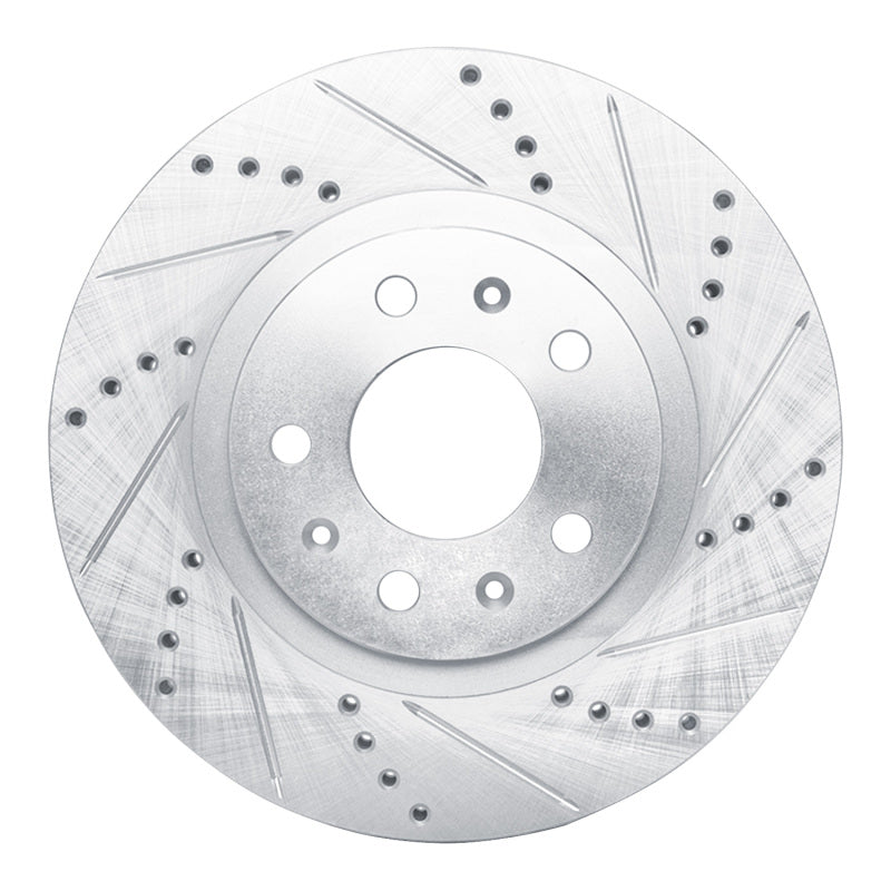 DFC 03-07 Cadillac CTS Front Right Drilled & Slotted Silver Brake Rotor