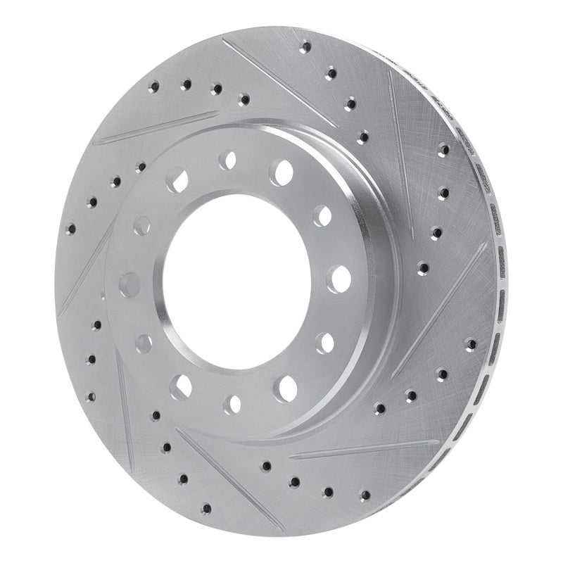 R1 76-89 Toyota Land Cruiser Front Right Drilled & Slotted Black Brake Rotor