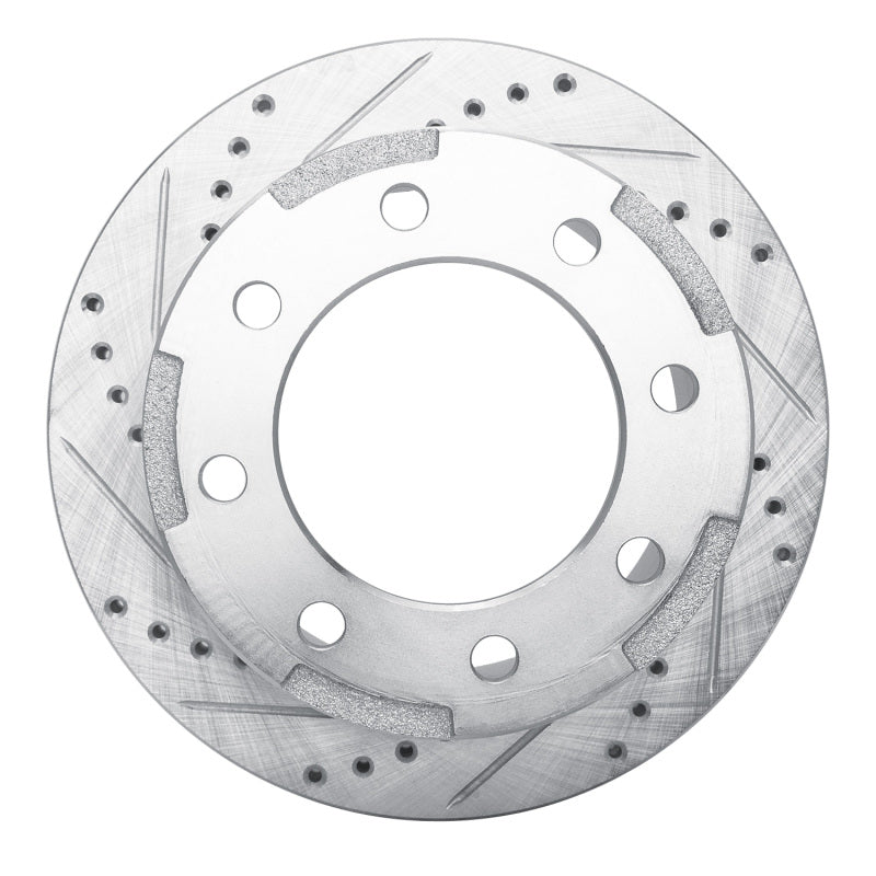 R1 01-10 Chevrolet Express 3500 Rear Left Drilled & Slotted Silver Brake Rotor