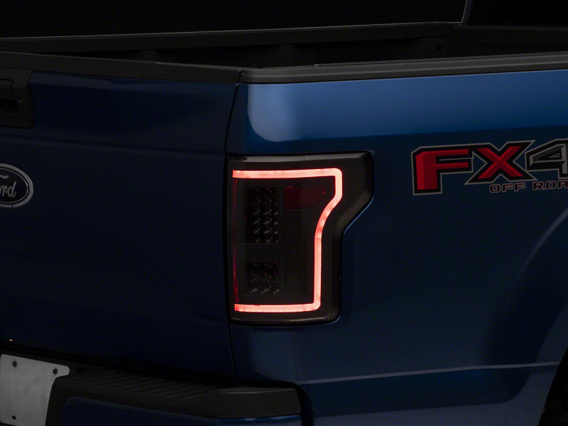 Raxiom 15-17 Ford F-150 LED Tail Lights w/ SEQL Turn Signals- Black Housing (Clear Lens)