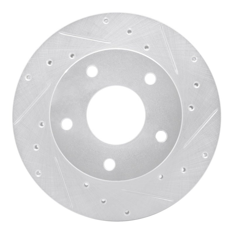 DFC 82-88 Chevrolet Camaro Rear Right Drilled & Slotted Silver Brake Rotor