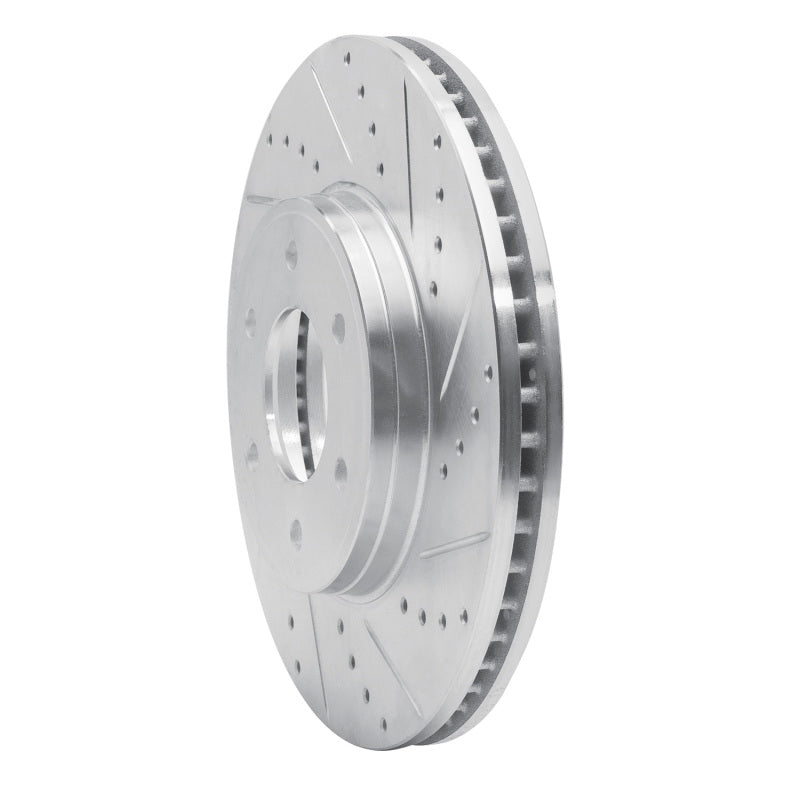 R1 06-09 Chevrolet Trailblazer Front Right Drilled & Slotted Silver Brake Rotor