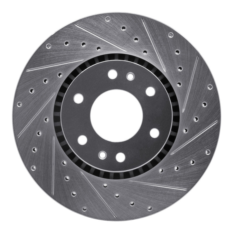 R1 02-09 Buick Rainier Front Right Drilled & Slotted Silver Brake Rotor