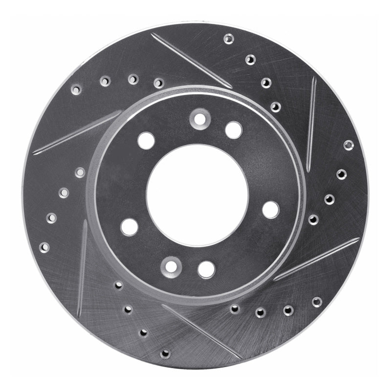 DFC 86-91 Mazda RX-7 Front Right Drilled & Slotted Silver Brake Rotor