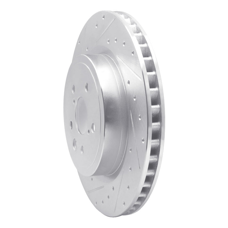 DFC 15-22 Lexus RC F Left Rear Drilled & Slotted Silver Brake Rotor