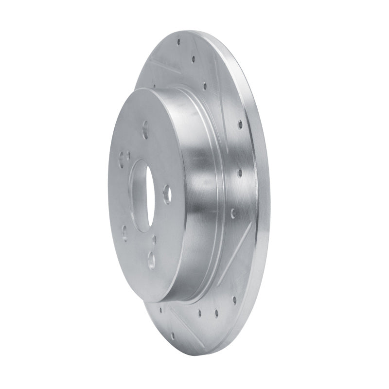 R1 15-25 Lexus ES250 Rear Right Drilled & Slotted Silver Brake Rotor