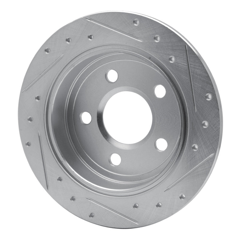 R1 97-05 Buick Century Rear Left Drilled & Slotted Silver Brake Rotor