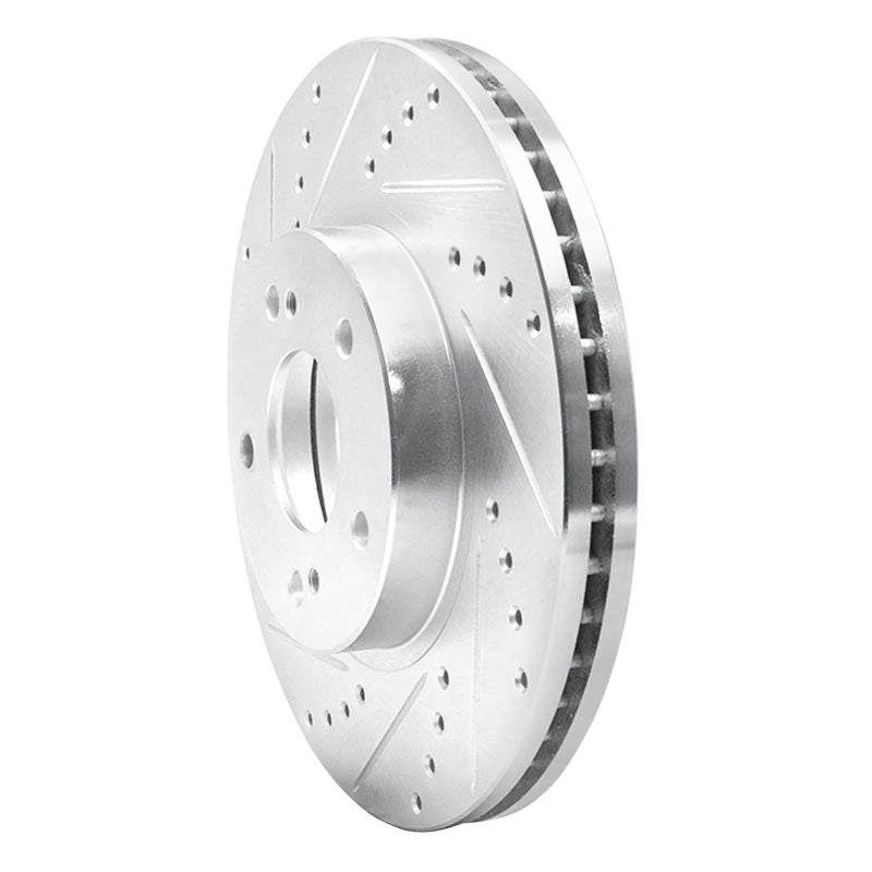 DFC 97-01 Infiniti Q45 Front Left Drilled & Slotted Silver Brake Rotor