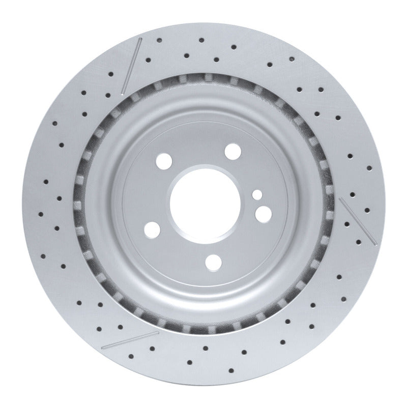 R1 12-20 Mercedes-Benz GLA45 AMG Rear Drilled & Slotted GeoSPEC Coated Rotor
