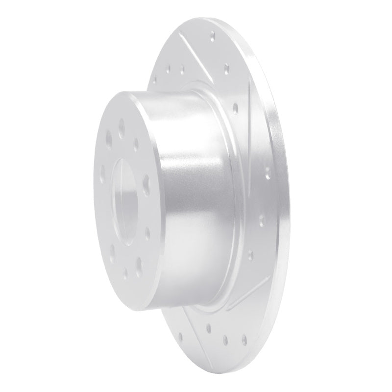R1 61-91 Mercedes-Benz 220D Rear Right Drilled & Slotted Silver Brake Rotor