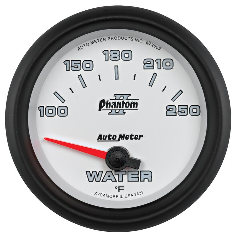 Autometer Phantom II 2-5/8in 100-250 Degrees F Electrical Water Temperature Gauge