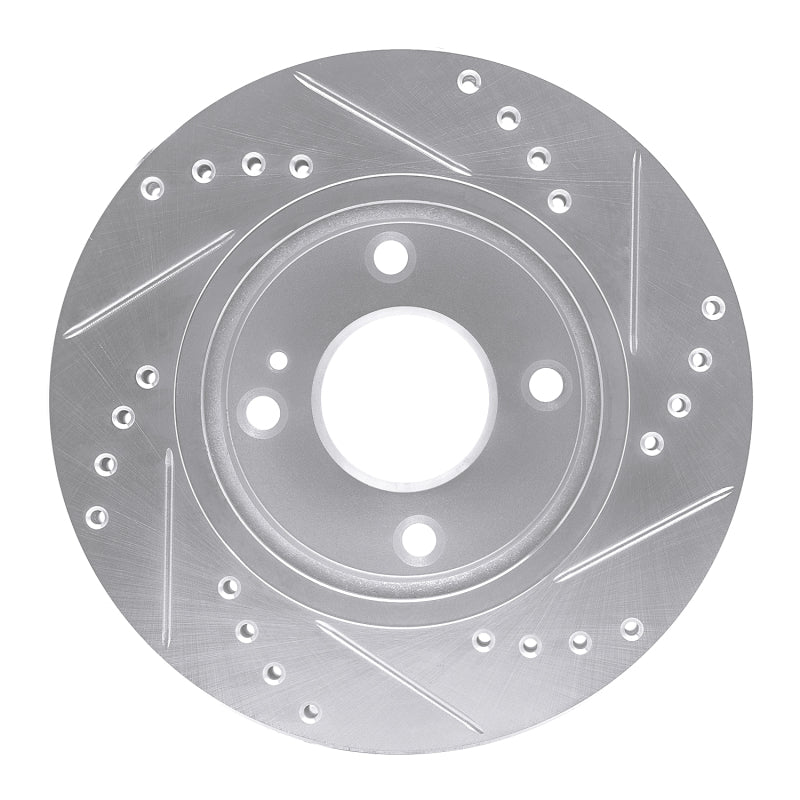 DFC 11-19 Ford Figo (Mexico) Front Left Drilled & Slotted Silver Brake Rotor