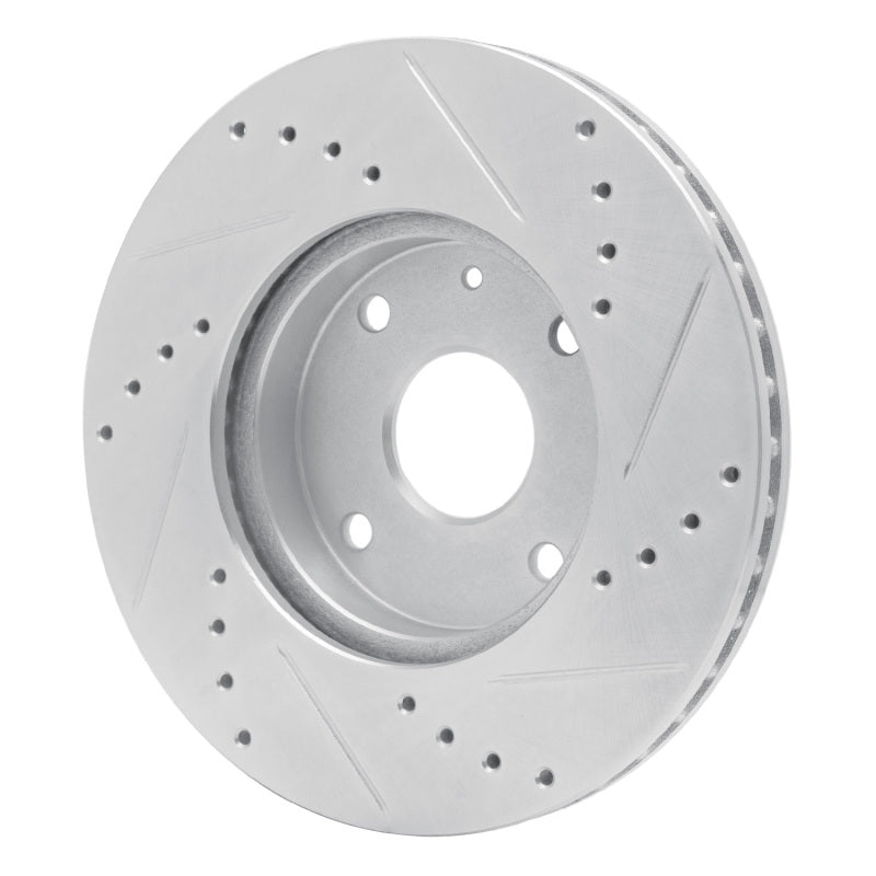 DFC 04-10 Chevrolet Epica (Mexico) Front Left Drilled & Slotted Silver Brake Rotor