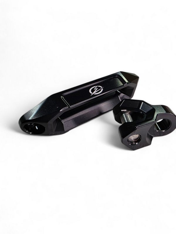 Elektric Offroad Winch Hawse Fairlead And Hook Combo Anodized Black