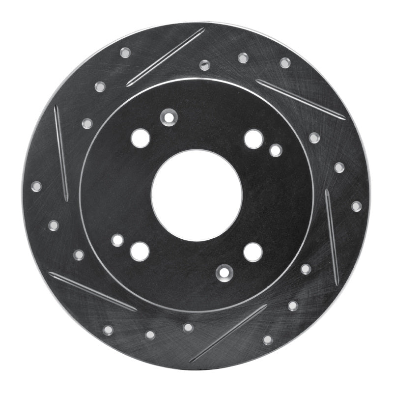 R1 92-97 Acura CL Rear Left Drilled & Slotted Silver Brake Rotor