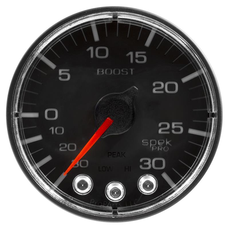 Autometer Spek-Pro 52.4mm 30inHG-30PSI Digital Stepper Motor Vac/Boost Gauge