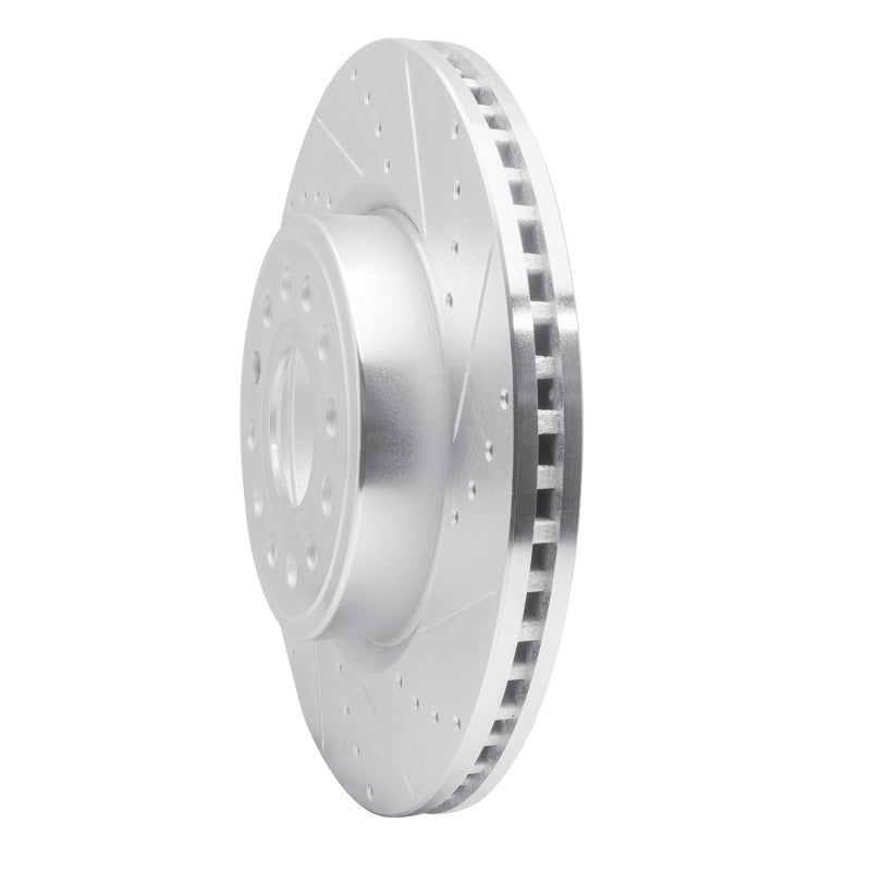 DFC 19-25 Ram 1500 Front Right Drilled & Slotted Silver Brake Rotor