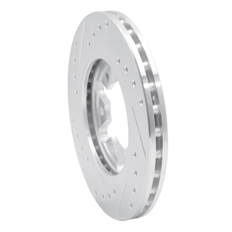 R1 82-85 Nissan 720 DATSUN Front Right Drilled & Slotted Silver Brake Rotor