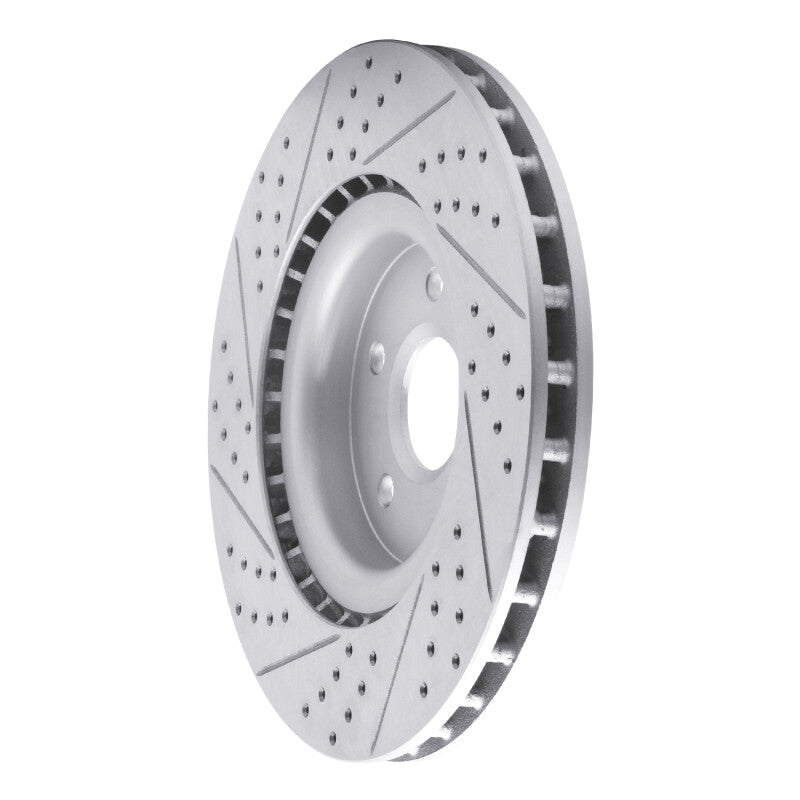 R1 09-17 Buick Regal Front Right Drilled & Slotted Geo-Carbon Rotor