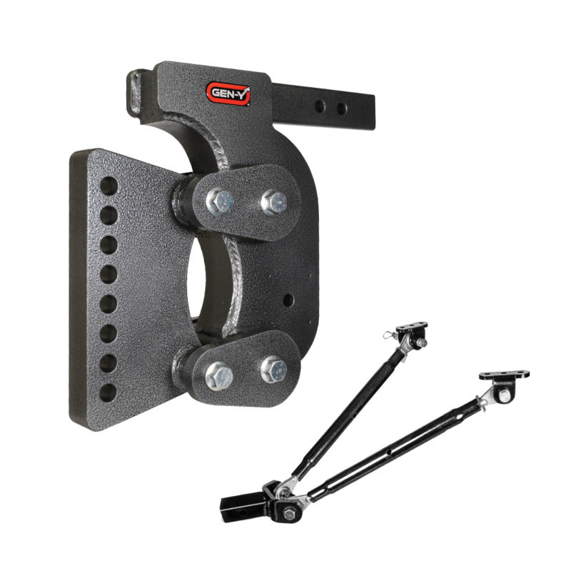 Gen-Y The Boss Torsion-Flex 2in Weight Distribution Shank 12.5in Drop 16K Hitch w/Stabilizer Kit
