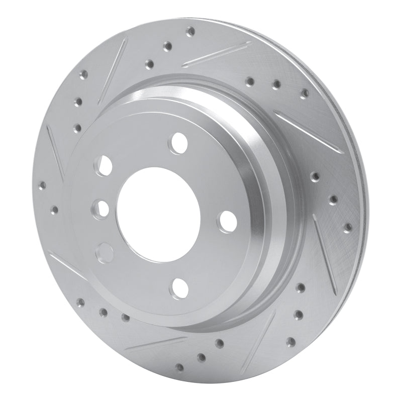 DFC 06-20 BMW X1 (USA/Canada) Rear Left Drilled & Slotted Silver Brake Rotor