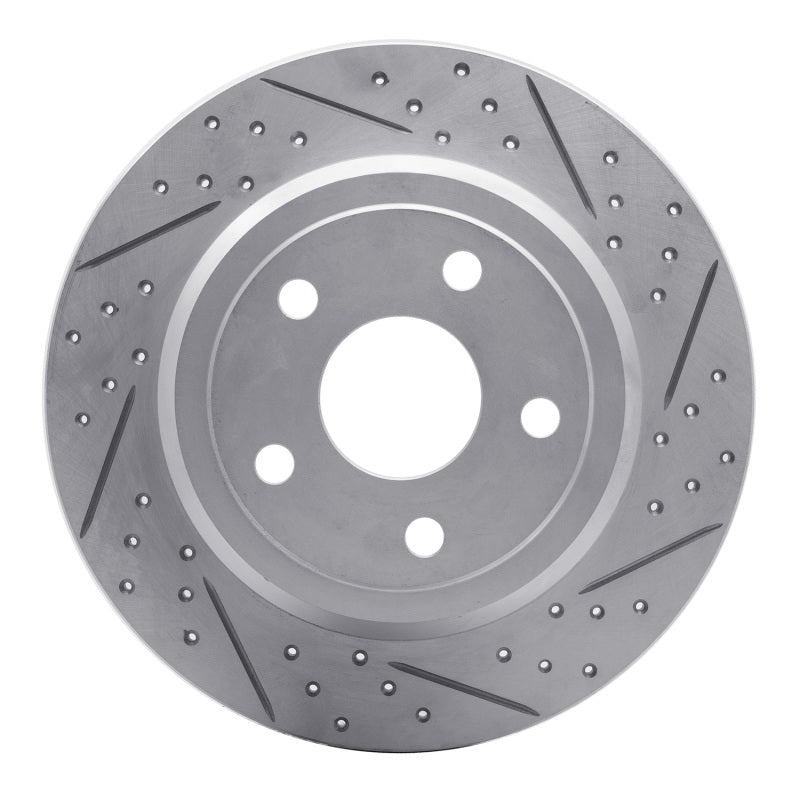 R1 11-22 Dodge Durango Rear Right Drilled & Slotted Geo-Carbon Rotor