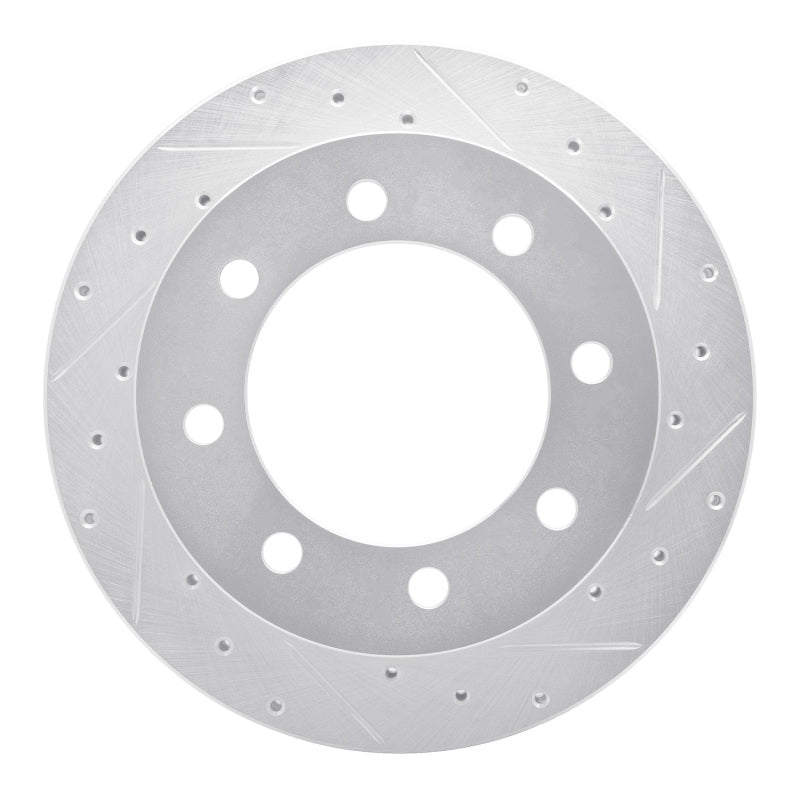 R1 99-07 Ford E-350 Club Wagon Rear Right Drilled & Slotted Silver Brake Rotor
