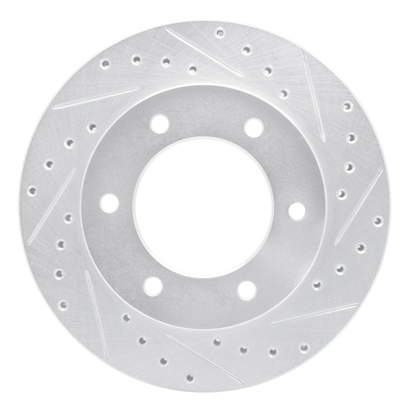 DFC 01-04 Honda Passport Front Right Drilled & Slotted Silver Brake Rotor