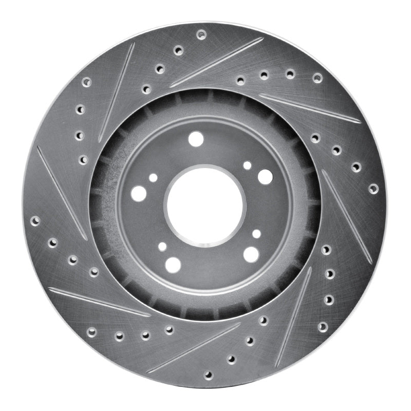 DFC 97-05 Acura NSX Rear Right Drilled & Slotted Silver Brake Rotor