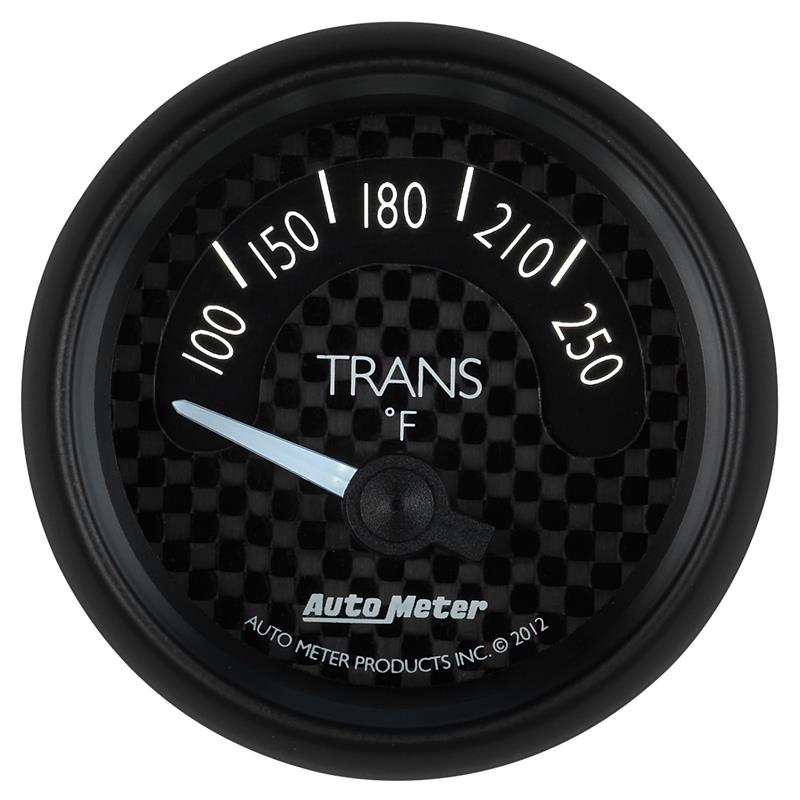 Autometer GT Series 52mm Short Sweep Electronic 100-250 Deg F Transmission Temperature