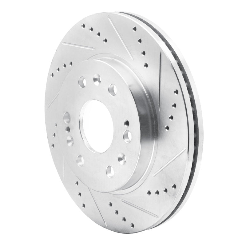 R1 05-19 Chevrolet Silverado 1500 Front Right Drilled & Slotted Silver Brake Rotor