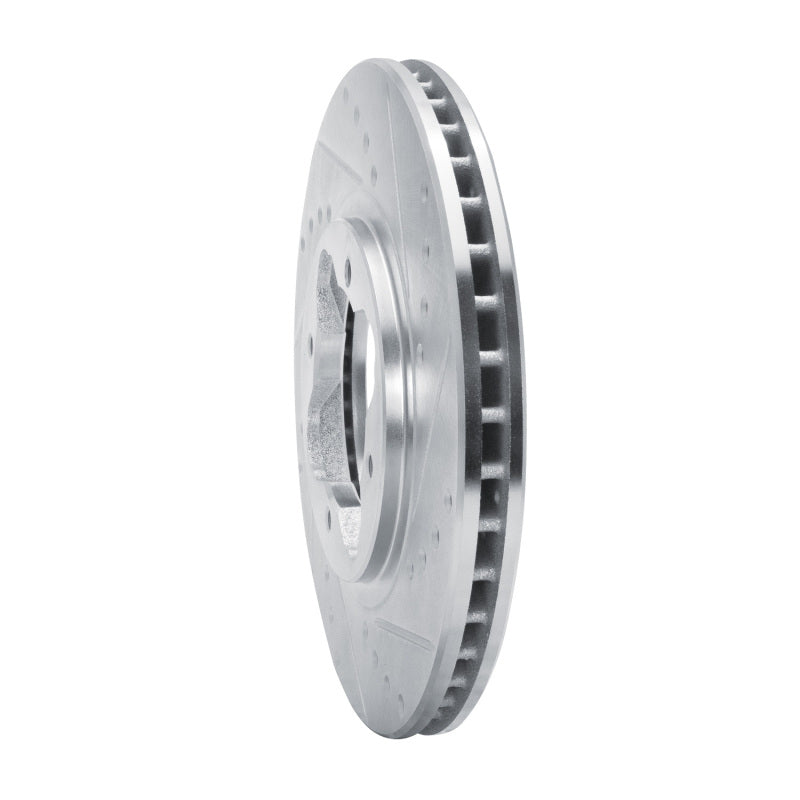 R1 91-97 Acura CL Front Right Drilled & Slotted Silver Brake Rotor