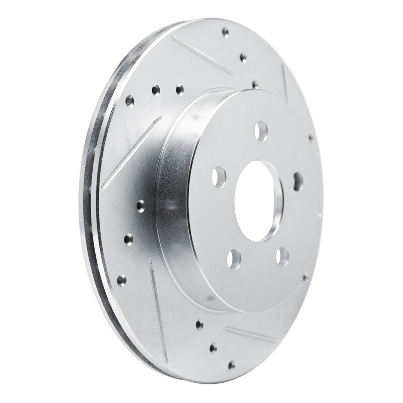 DFC 88-88 Pontiac Fiero Rear Right/Front Right Drilled & Slotted Silver Brake Rotor