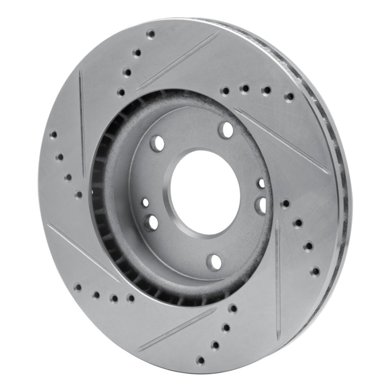 DFC 11-25 Hyundai Veloster Front Right Drilled & Slotted Silver Brake Rotor