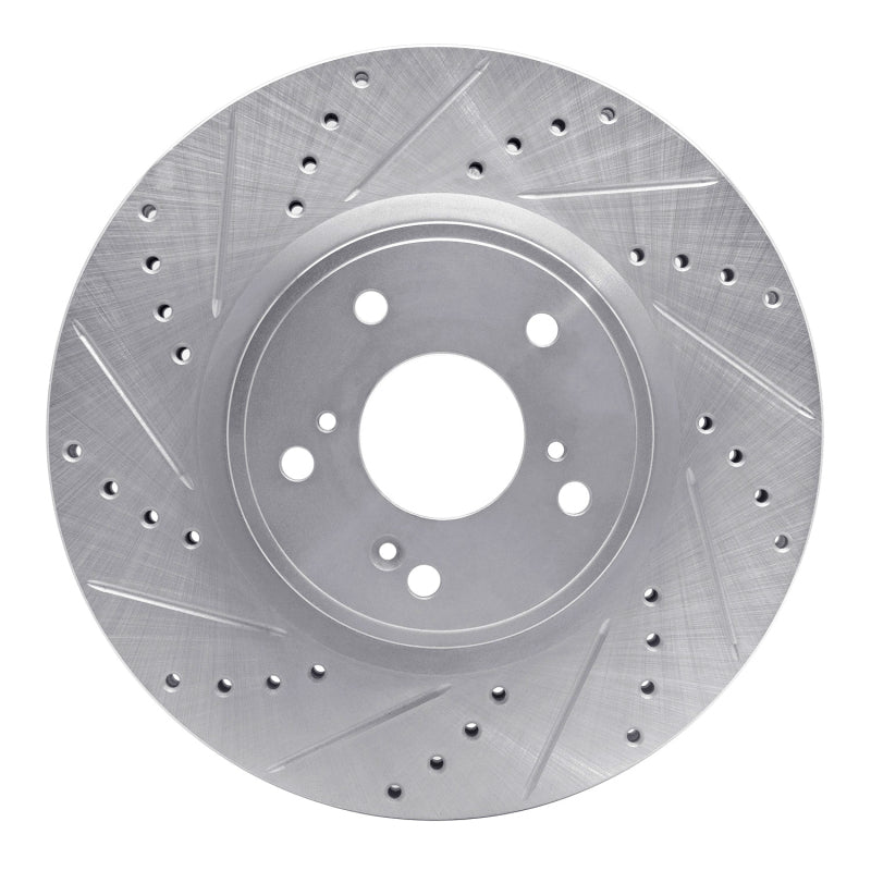 DFC 13-25 Acura INTEGRA Front Left Drilled & Slotted Silver Brake Rotor