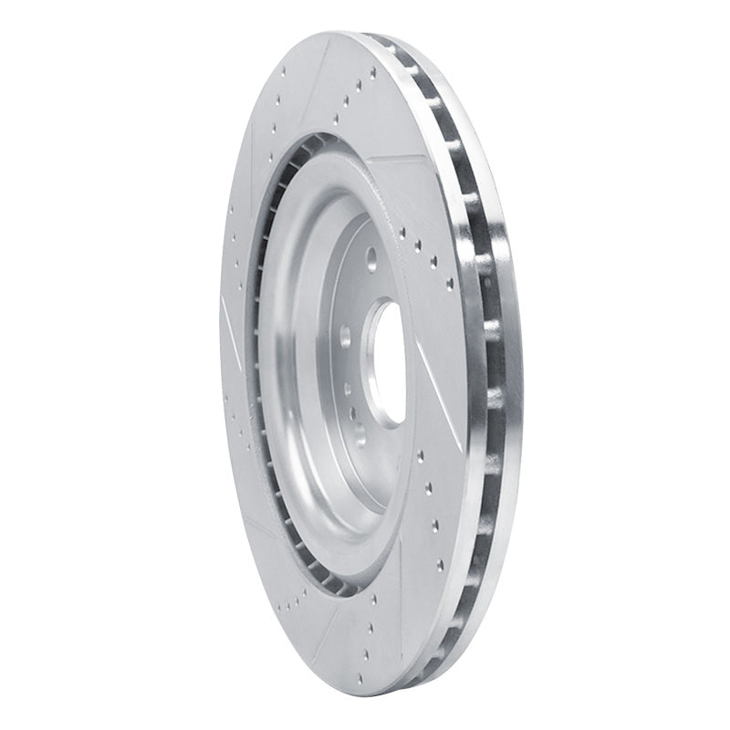 DFC 14-20 Cadillac Escalade Front Right Drilled & Slotted Silver Brake Rotor