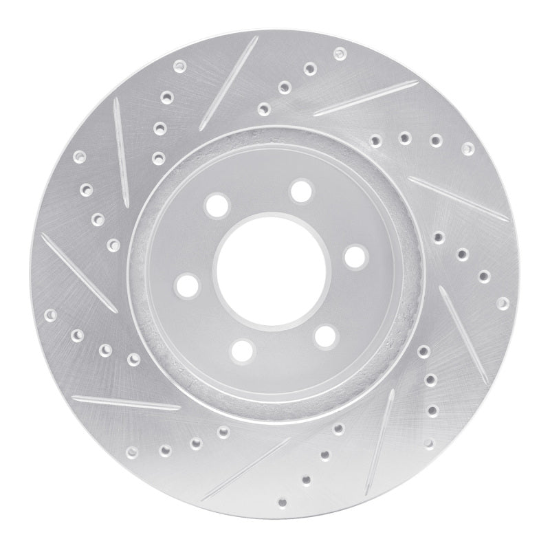 DFC 03-03 Dodge Durango Front Right Drilled & Slotted Silver Brake Rotor