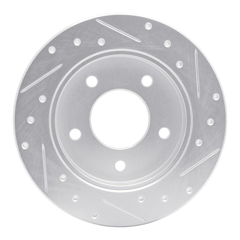 DFC 86-92 Buick Reatta Rear Left Drilled & Slotted Silver Brake Rotor