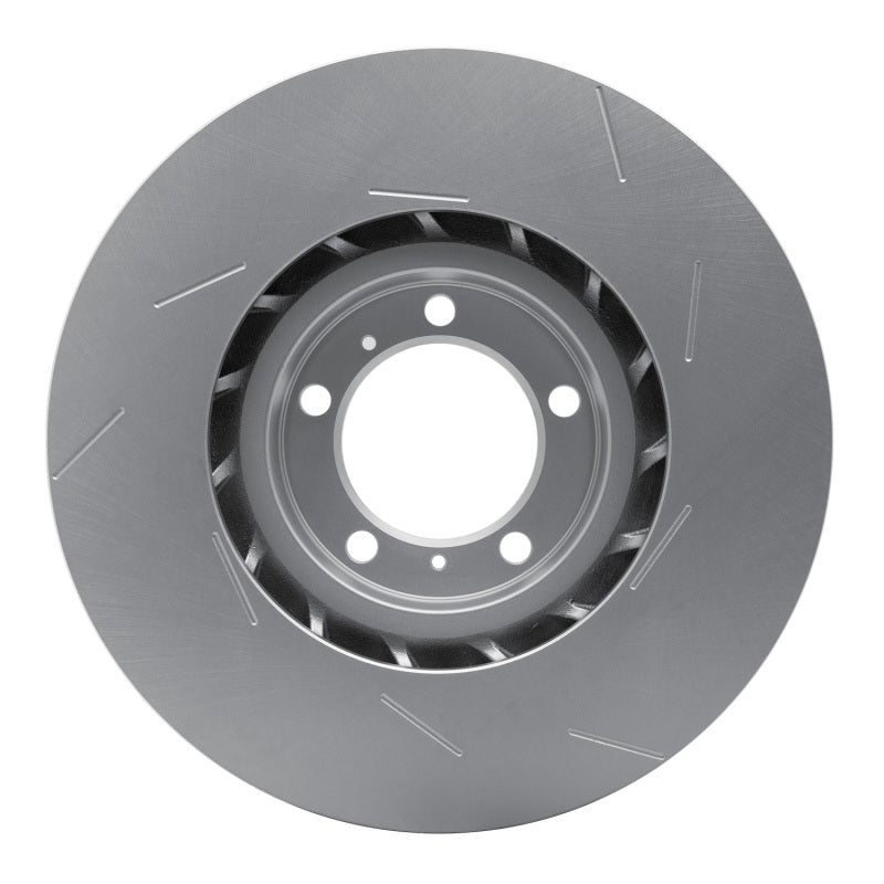 R1 10-23 Porsche Panamera Left Front Slotted Carbon Alloy GeoMET Rotor
