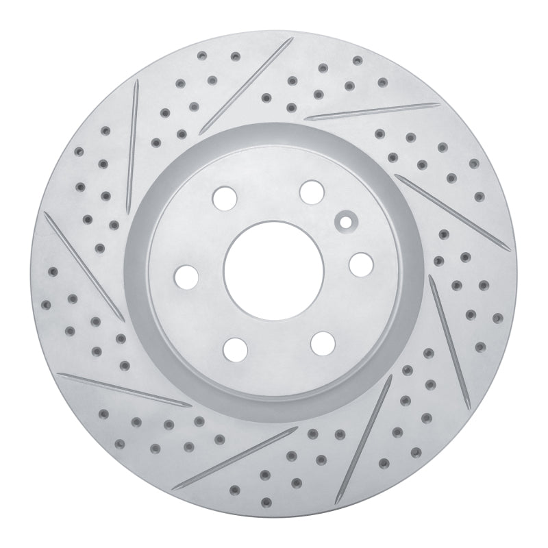 R1 10-16 Cadillac Srx Front Left Drilled & Slotted Geo-Carbon Rotor